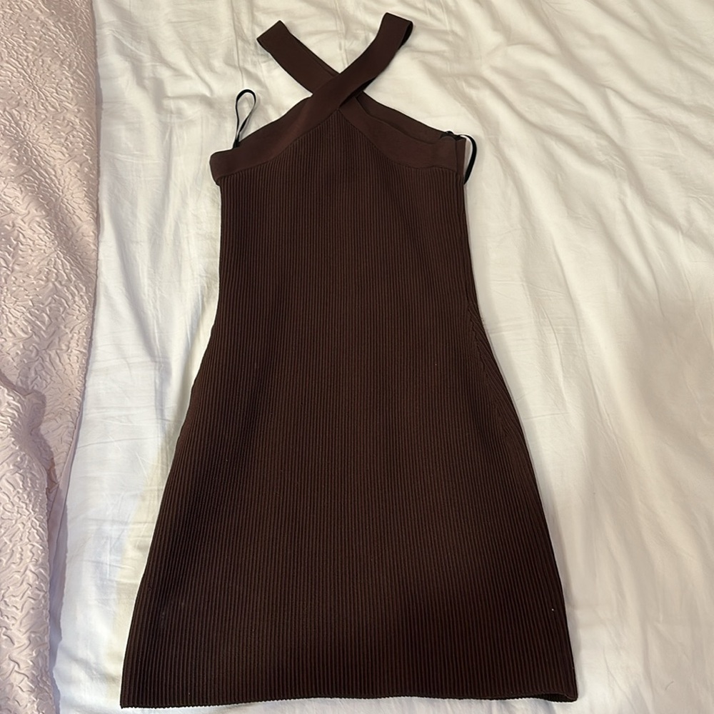Aritzia Babaton cross mini dress.